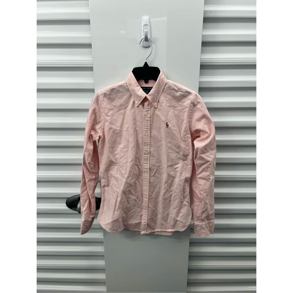 Pink & White Polo Ralph Lauren Oxford Button Down Size 6